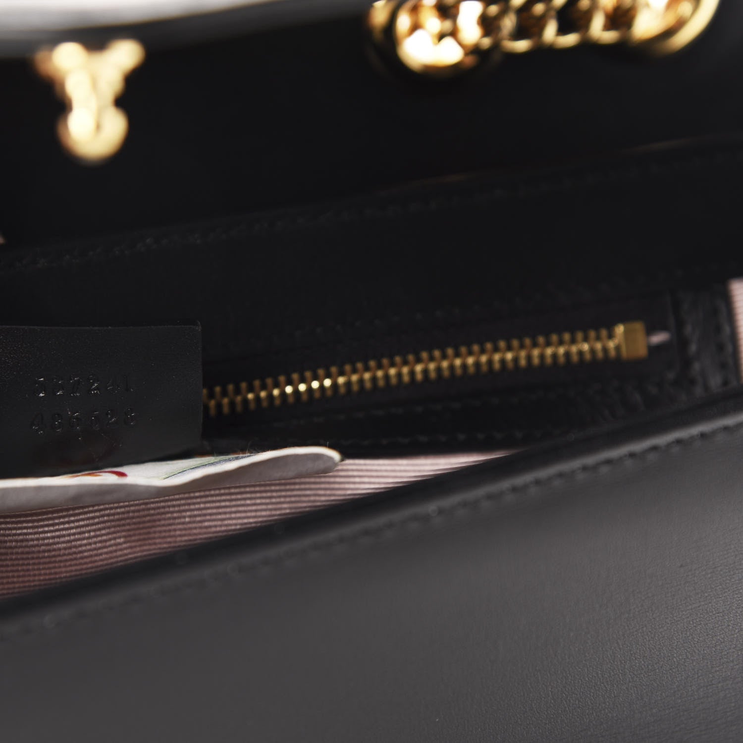 Gucci Vitello Palmellato Lux Crystal Medium Rajah Shoulder Bag Black 9 of 12