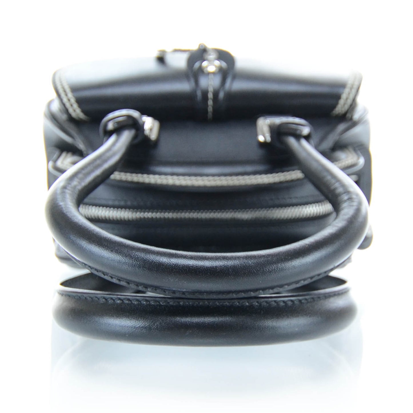 Leather Small Detective Satchel Black