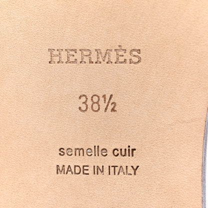 Hermes Calfskin Oran Sandals 38.5 Violet Majorette 6 of 9