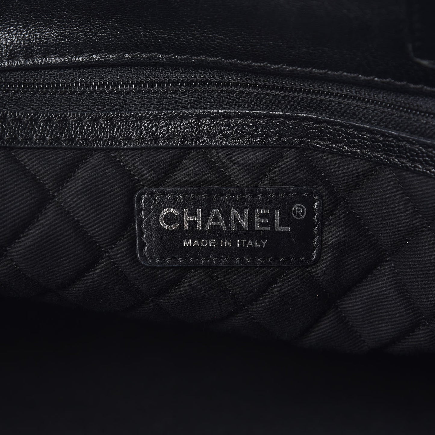 Goatskin Perforated Large CC Tote Black