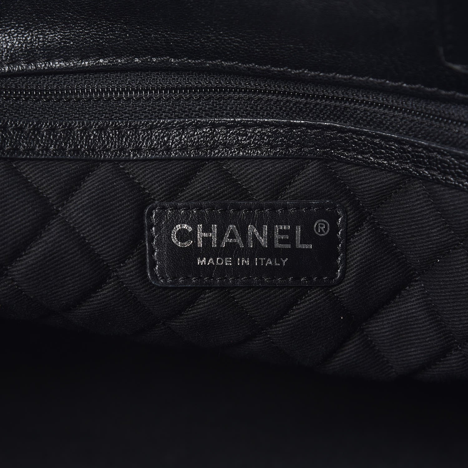 Chanel Goatskin Perforated Large CC Tote Black 6 of 11
