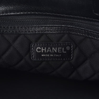Chanel Goatskin Perforated Large CC Tote Black 6 of 11