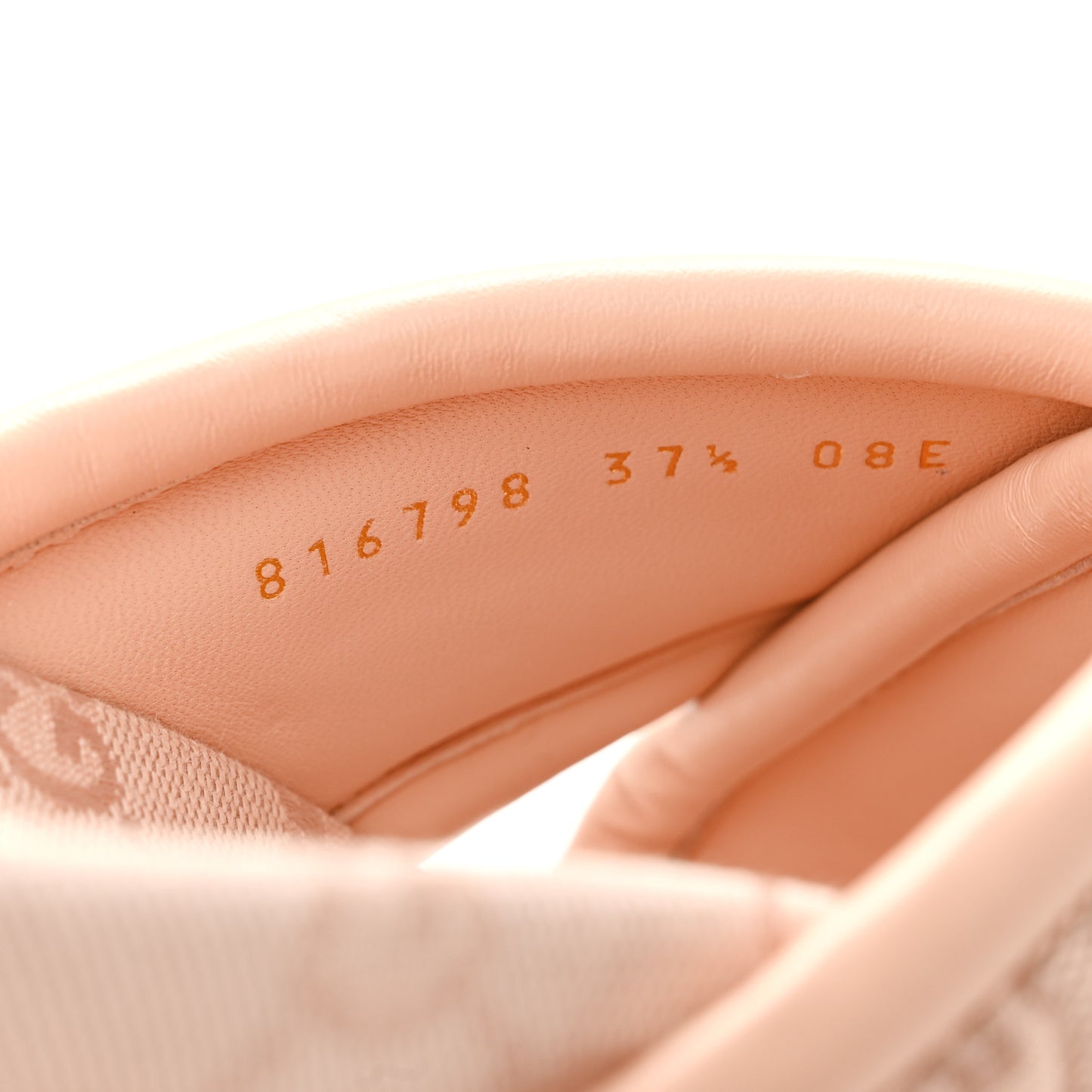 Monogram GG Calfskin Angelina Platform 55mm Slide Sandals 37.5 Rose Dust
