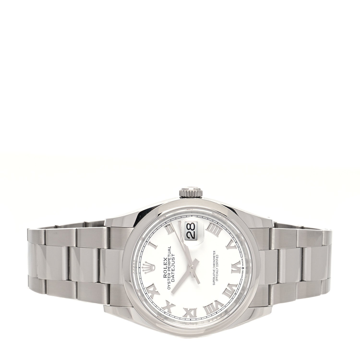 Rolex Stainless Steel 36mm Oyster Perpetual Datejust Watch White Roman 126200 2 of 4