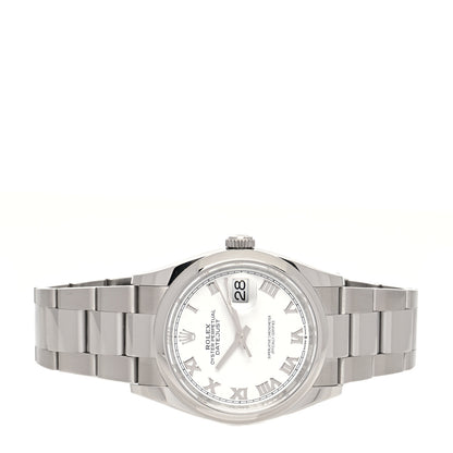 Rolex Stainless Steel 36mm Oyster Perpetual Datejust Watch White Roman 126200 2 of 4