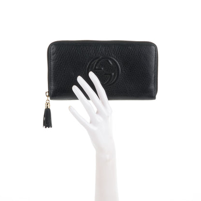 Gucci Calfskin Soho Zip Around Wallet Black 2 of 7