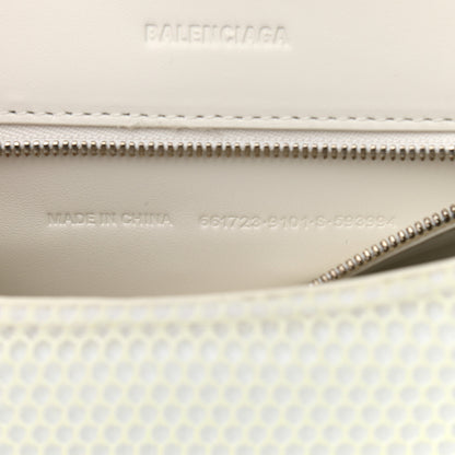 Balenciaga Faux Calfskin Fabric Glow In The Dark Small Sneakerhead Top Handle Bag White 7 of 9