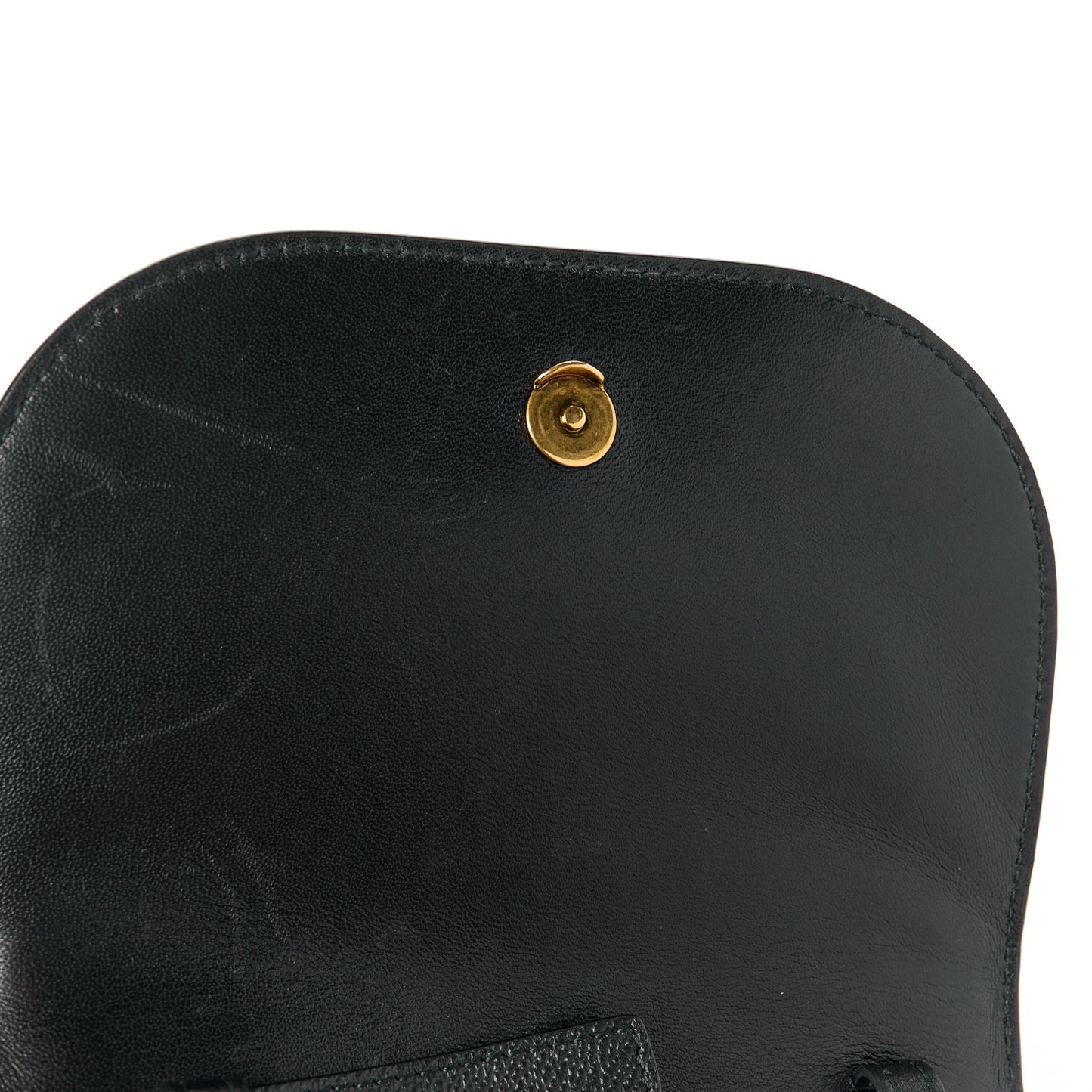 Grained Calfskin Logo Ville Day Bag XS Black