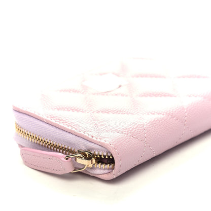 Chanel Caviar Quilted Zip Coin Purse Light Pink 7 of 10