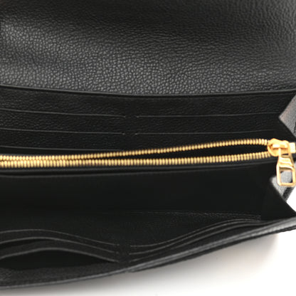 Louis Vuitton Monogram Empreinte Giant Sarah Wallet Black Beige 5 of 8