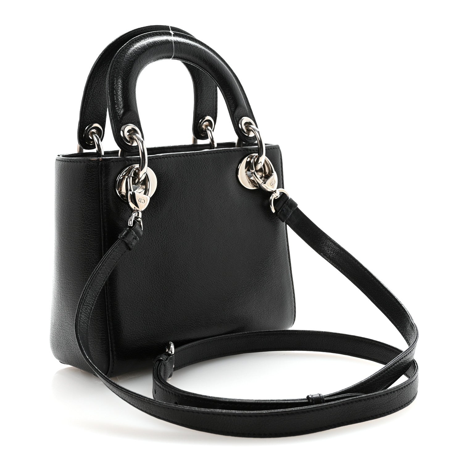 Christian Dior Goatskin Sequin Embroidered Mini Lady Dior Black 3 of 9