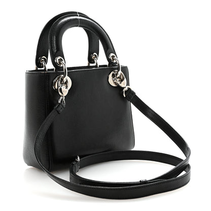 Christian Dior Goatskin Sequin Embroidered Mini Lady Dior Black 3 of 9
