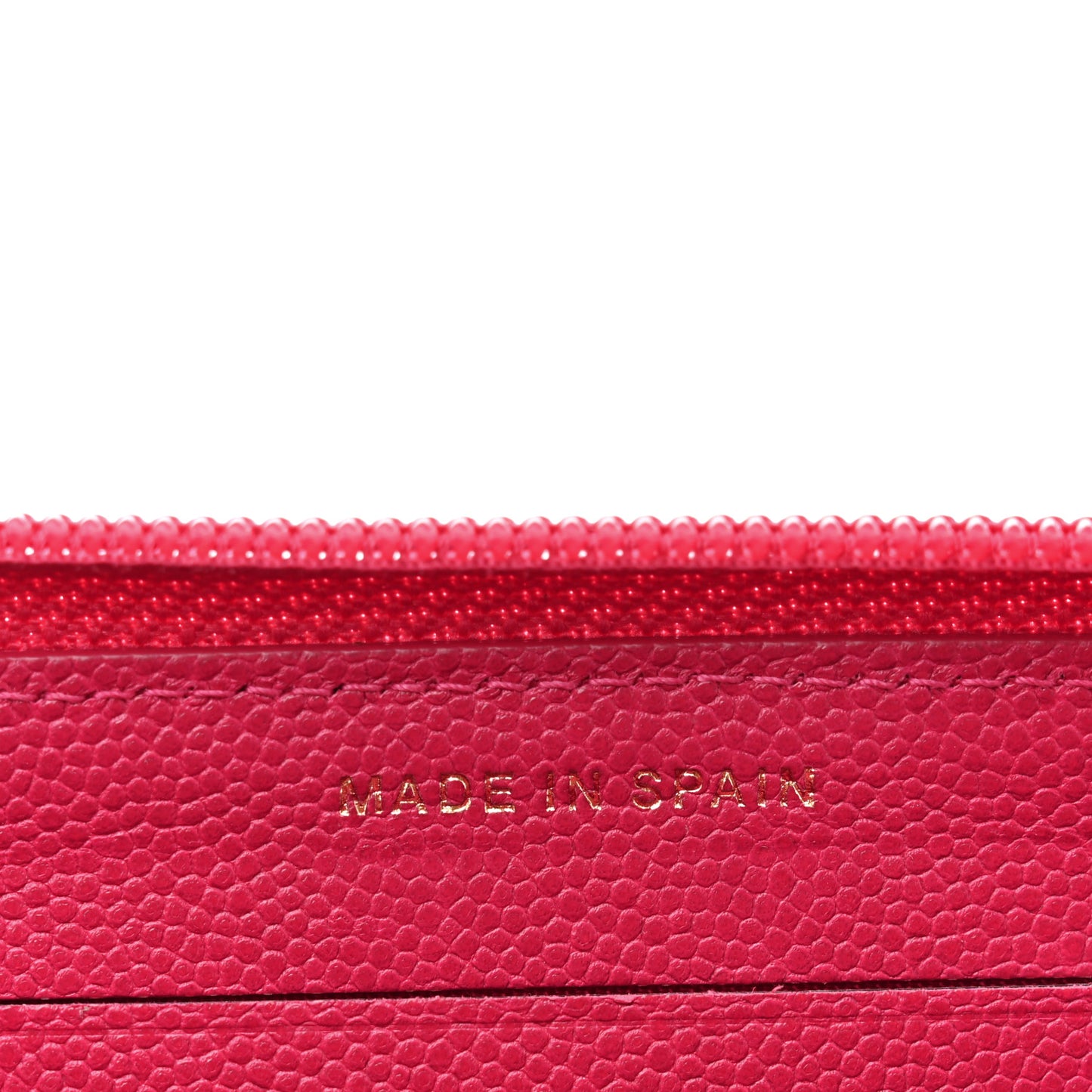 Caviar Quilted Small Boy Zip Around Wallet Fuchsia