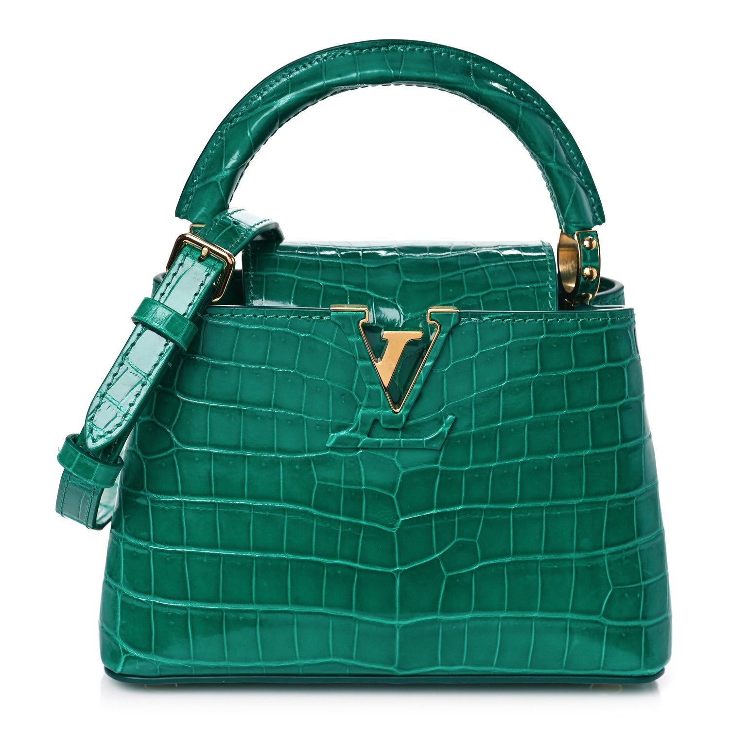 Louis Vuitton Crocodile Mini Capucines Emeraude 1 of 8