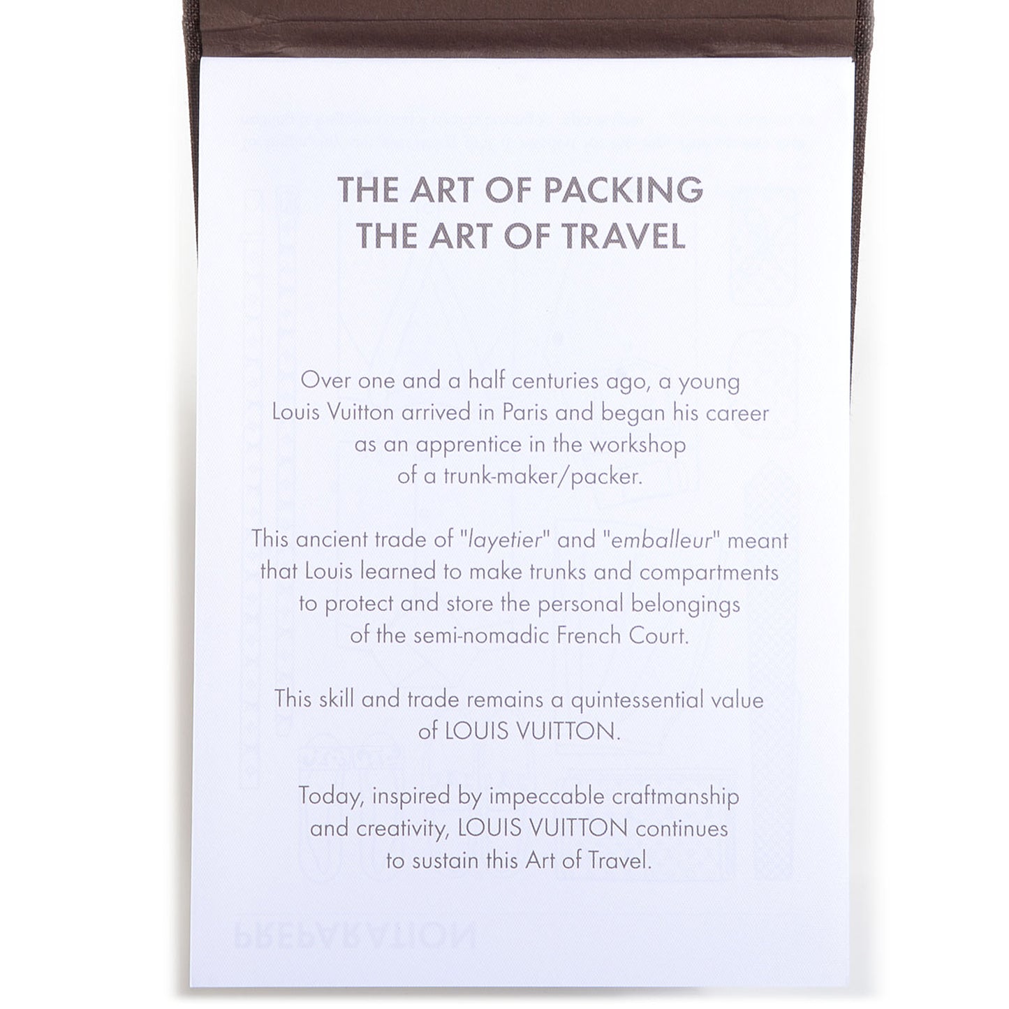 The Art of Packing Booklet