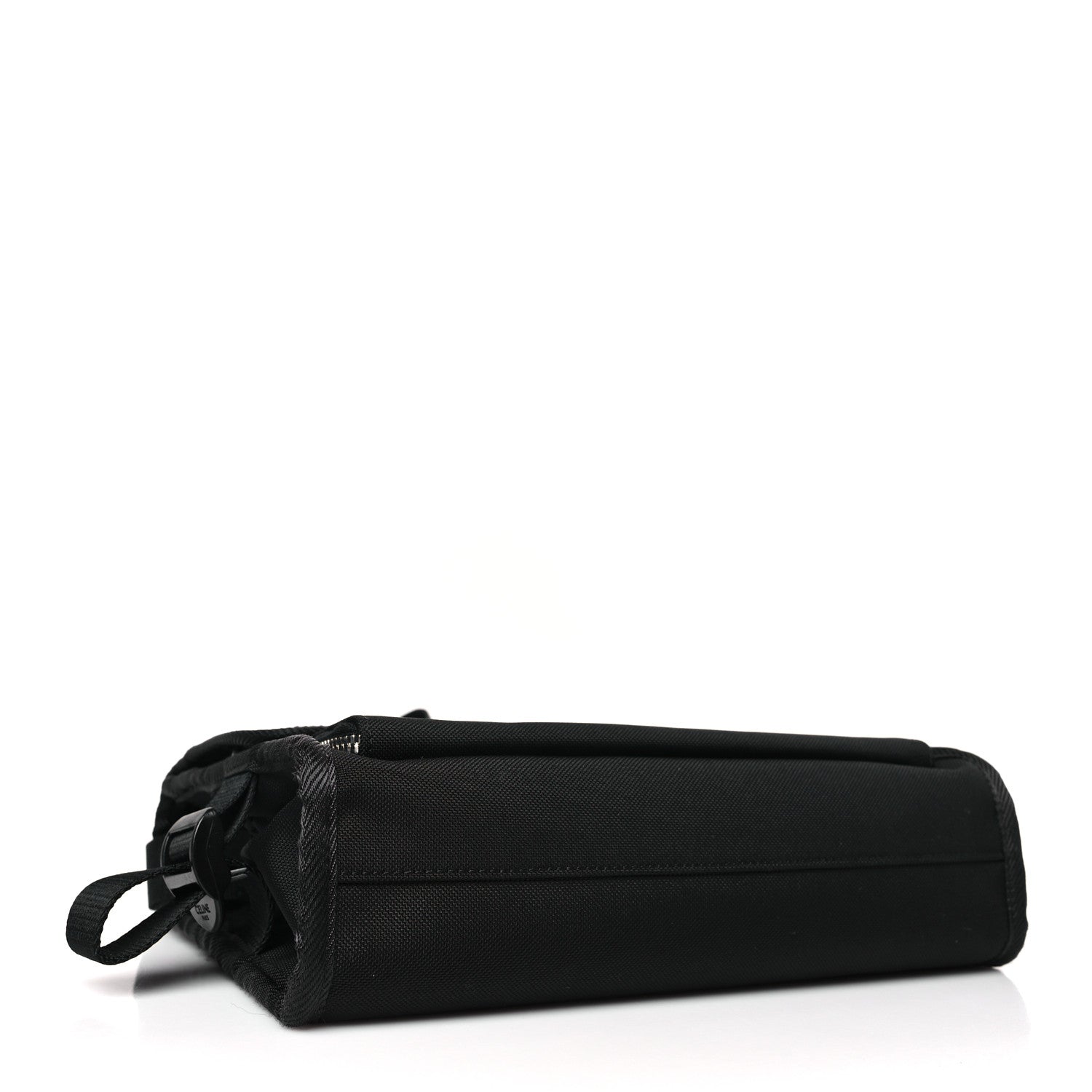 Celine Cotton Gabardine Logo Print Messenger Bag Black 4 of 8