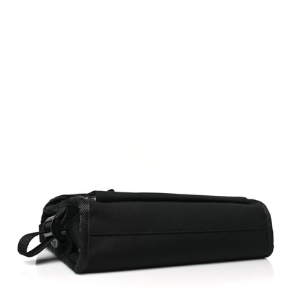 Celine Cotton Gabardine Logo Print Messenger Bag Black 4 of 8