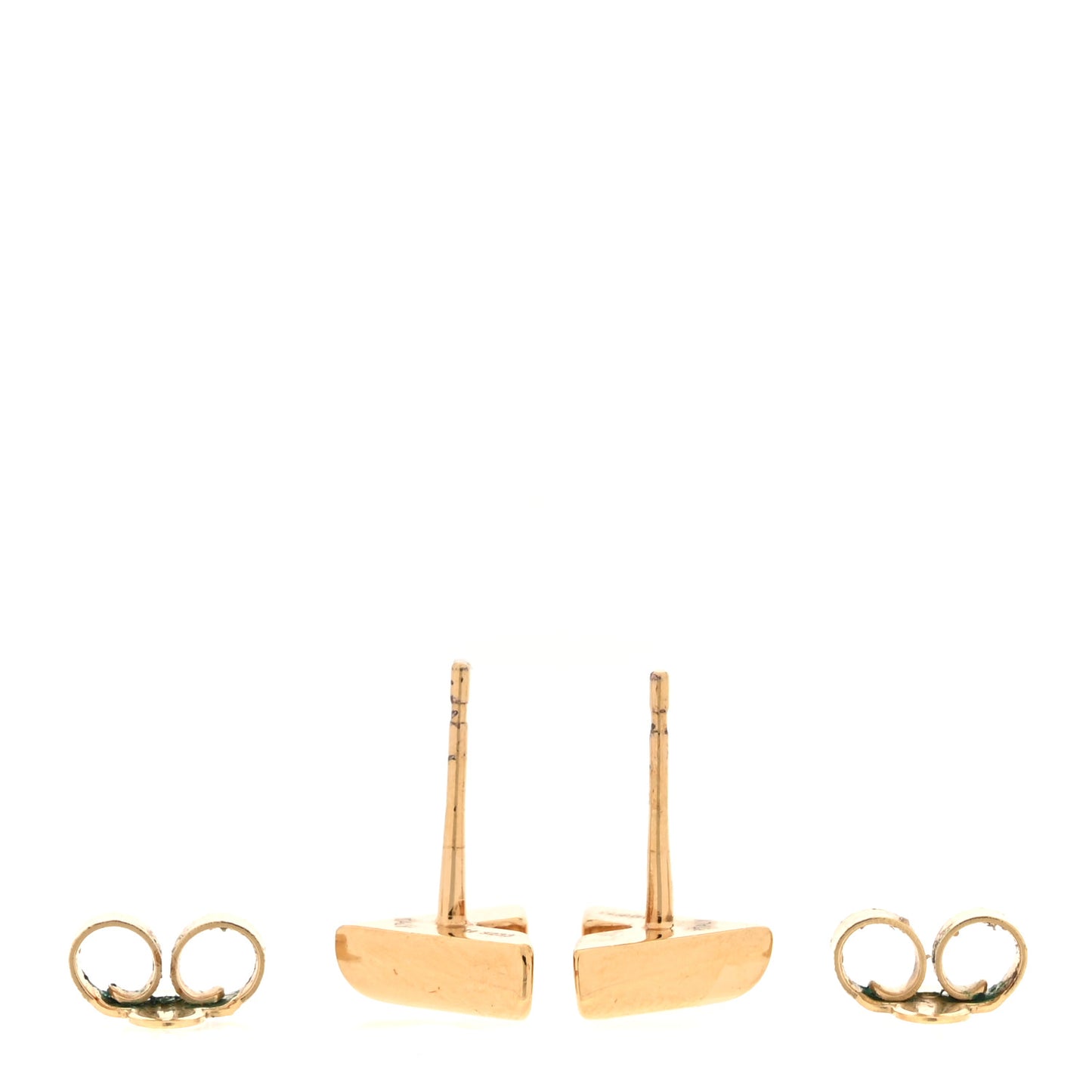 Brass Essential V Stud Earrings Gold