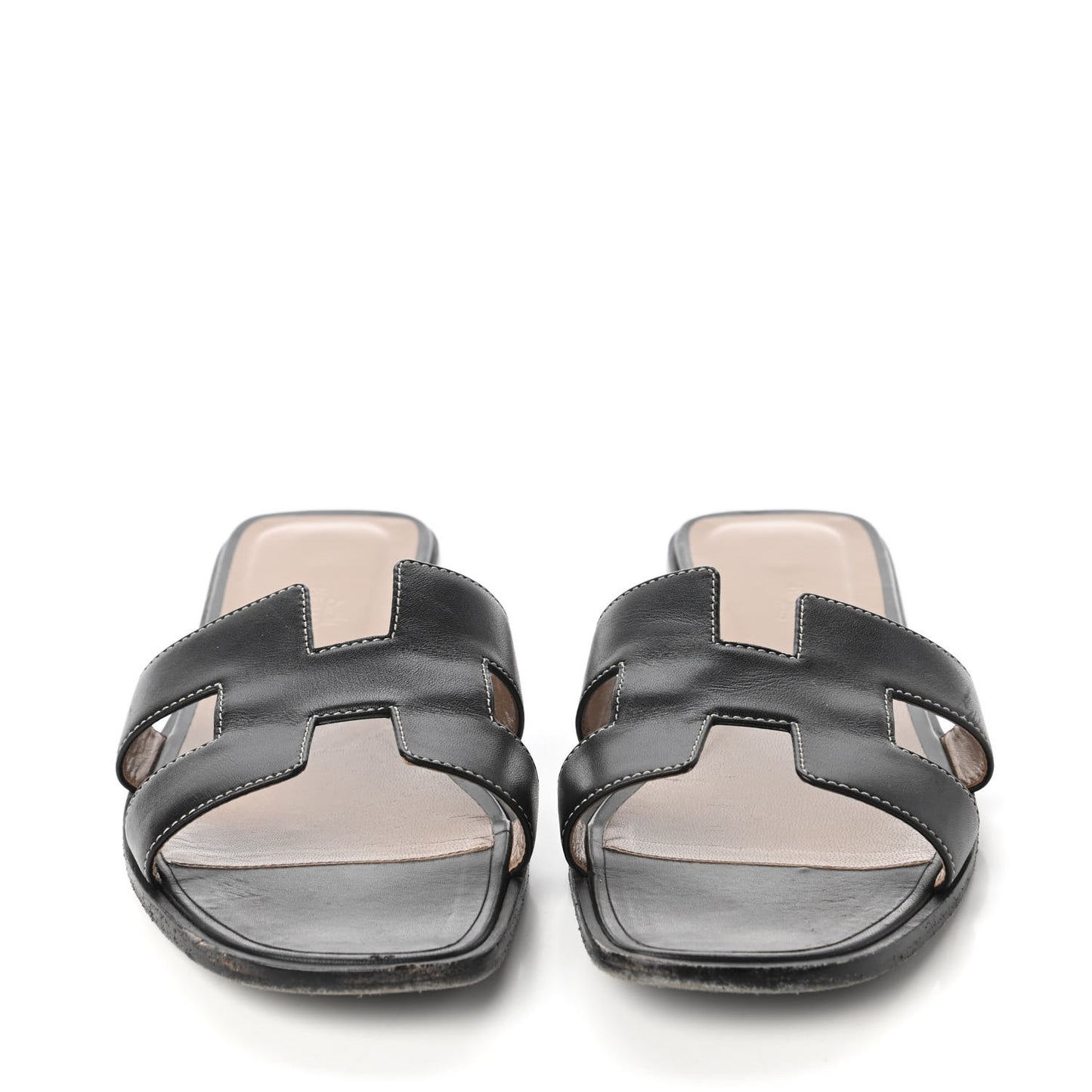Box Calfskin Oran Sandals 40 Black