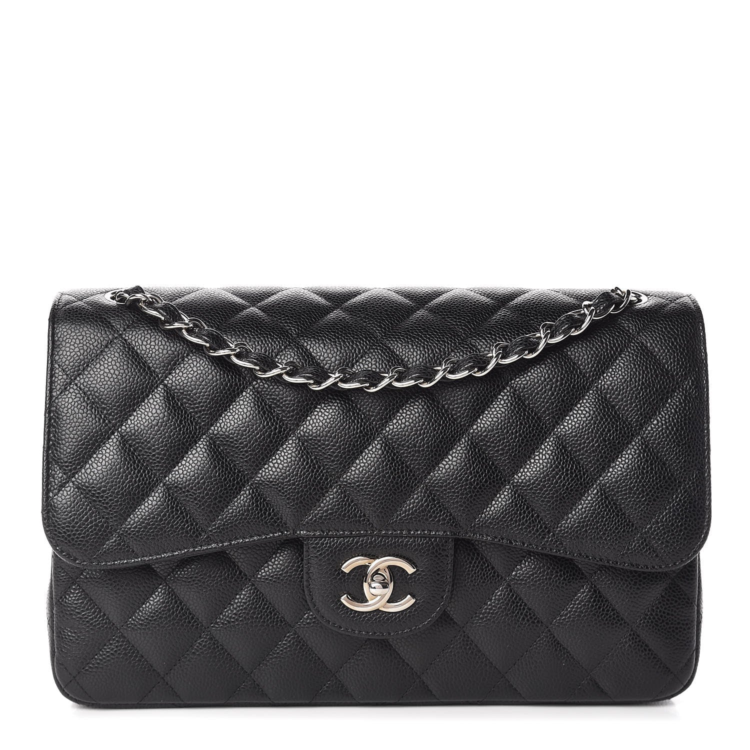 Chanel Caviar Quilted Jumbo Double Flap Black 1 of 12