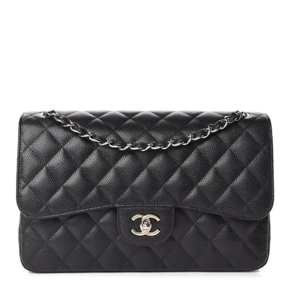 Chanel Caviar Quilted Jumbo Double Flap Black 1 of 12