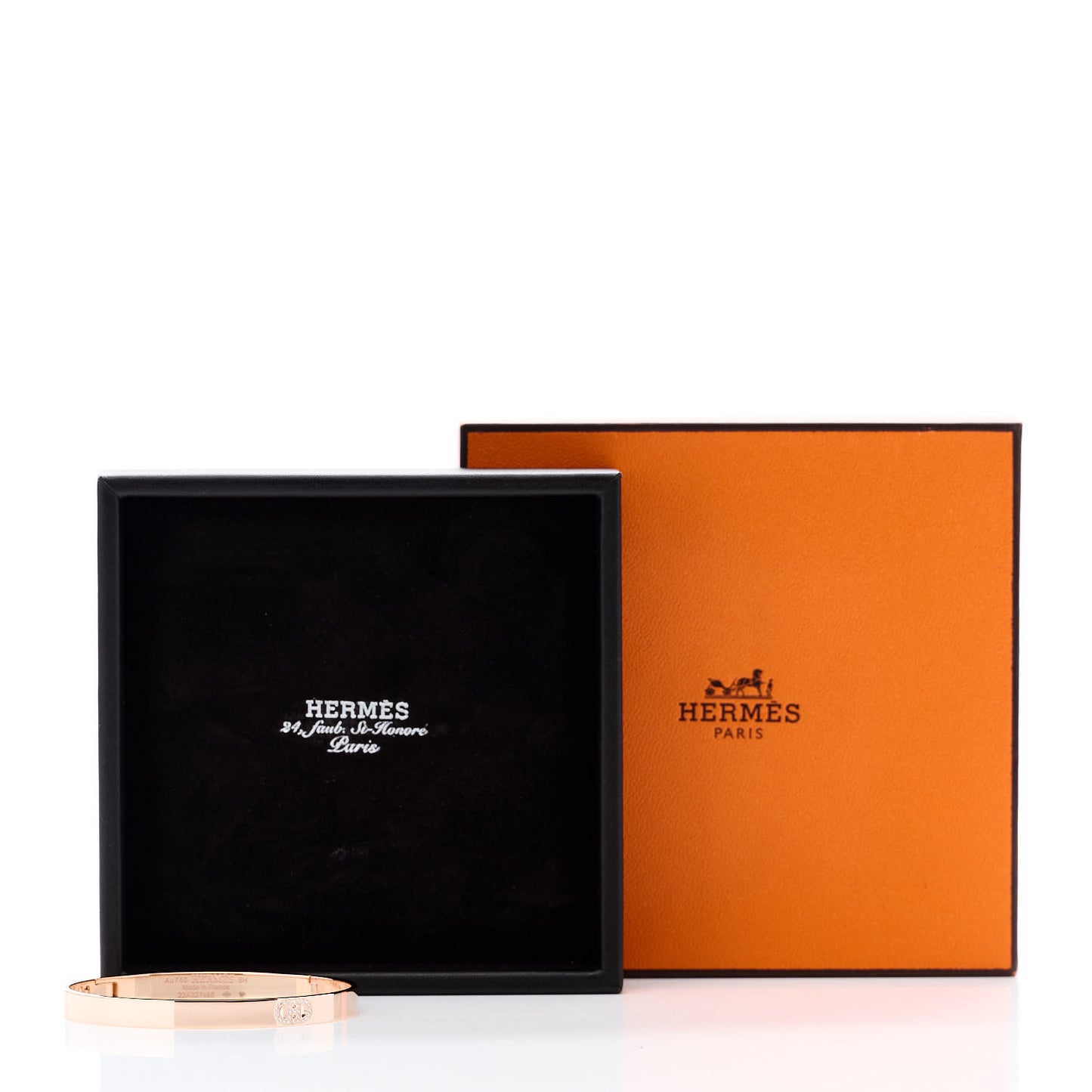 18K Rose Gold Diamond PM H D'Ancre Bracelet SH