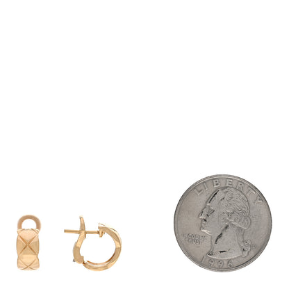 Chanel 18K Yellow Gold Coco Crush Hoop Earrings 2 of 5