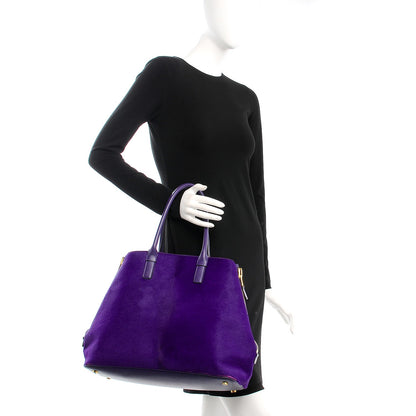 Tom Ford Calf Hair Medium Jennifer Trapeze Tote Purple 2 of 16