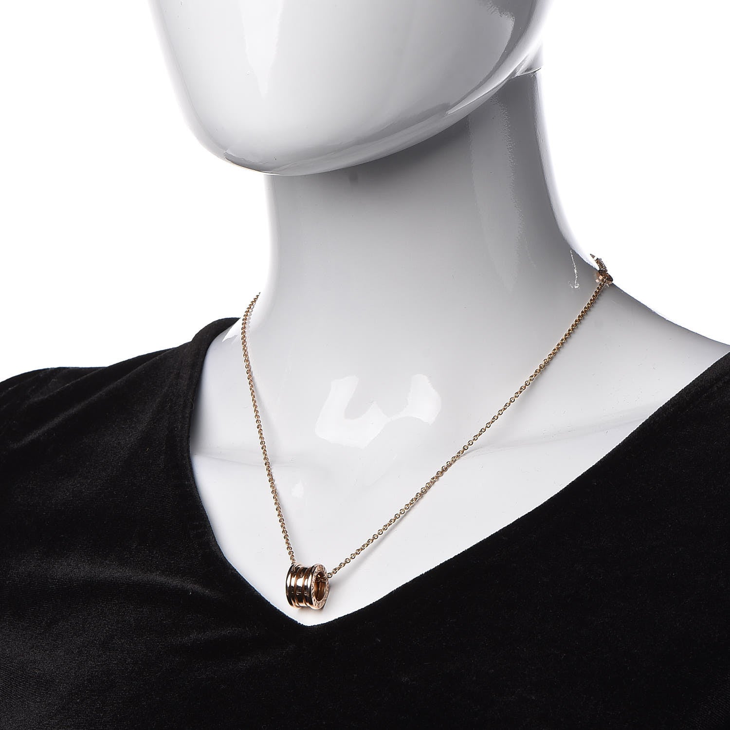Bulgari 18K Rose Gold B.Zero1 Pendant Necklace 2 of 8