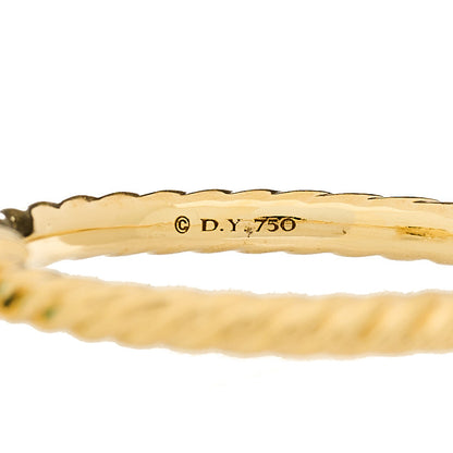 David Yurman 18K Yellow Gold Diamond Turquoise 7mm Chatelaine Ring 46 3.75 5 of 5