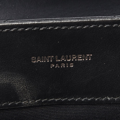 Saint Laurent Calfskin Y Quilted Monogram Small Loulou Chain Satchel Black 8 of 11