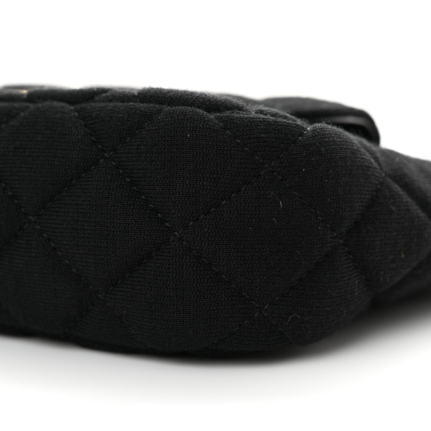 Jersey Quilted Small Wavy CC Hobo Black