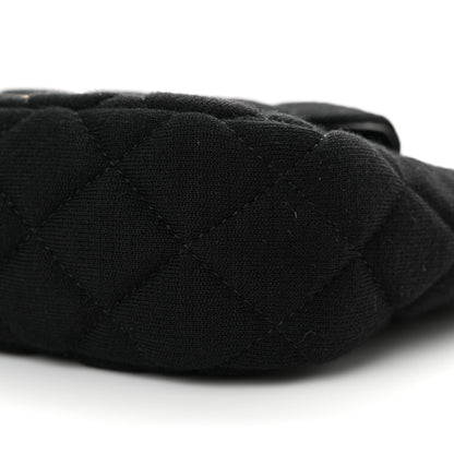 Chanel Jersey Quilted Small Wavy CC Hobo Black 10 of 11