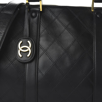 Chanel Calfskin Stitched CC Boston Black 11 of 13