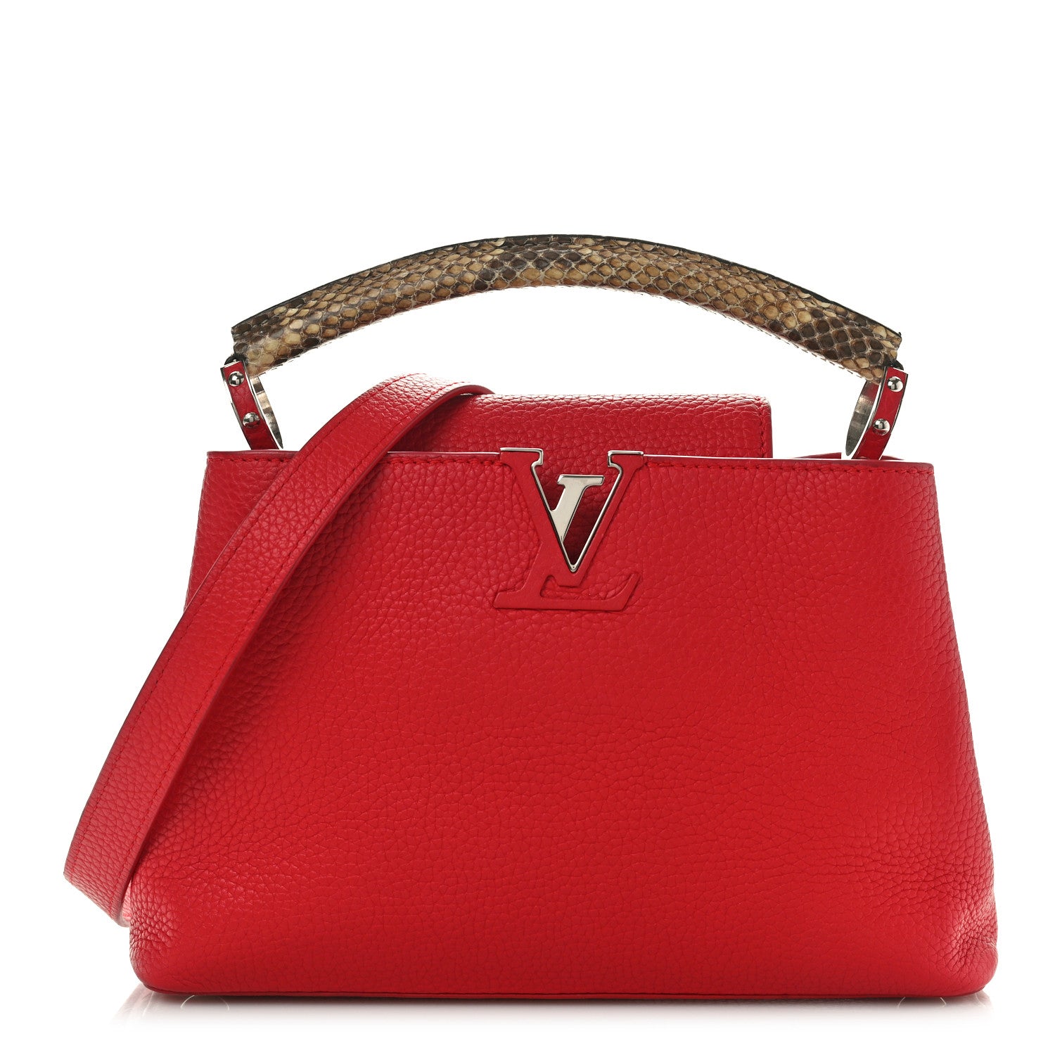 Louis Vuitton Taurillon Snakeskin Capucines BB Rubis 1 of 9