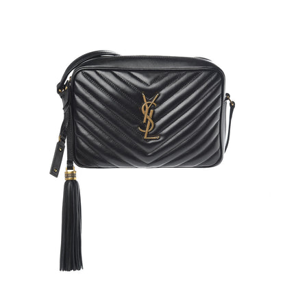 Saint Laurent Calfskin Matelasse Monogram Lou Camera Bag Black 1 of 9