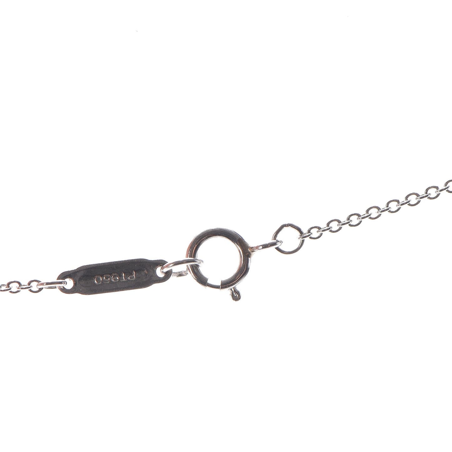 Platinum Diamond Small Vintage Lock Pendant Necklace