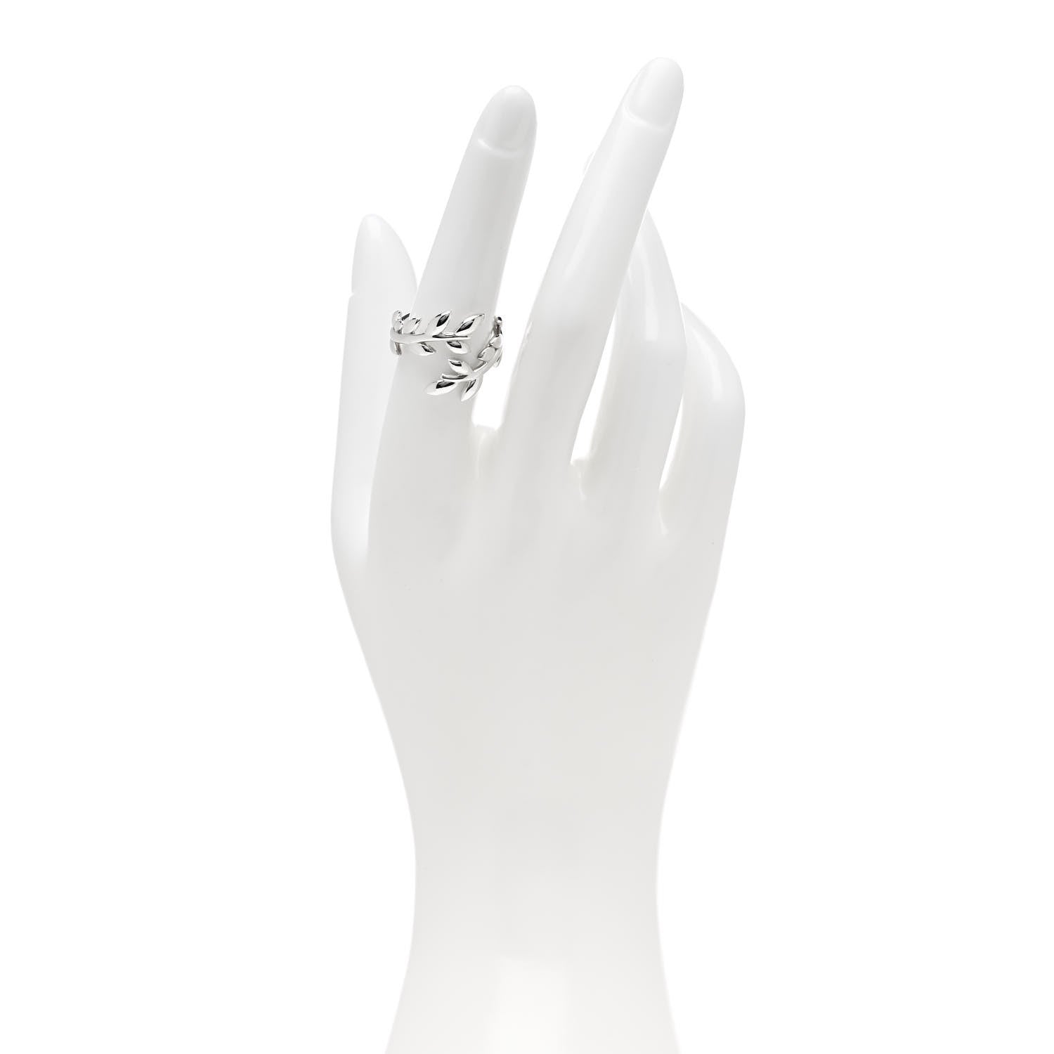 Tiffany Sterling Silver Paloma Picasso Olive Leaf Band Ring 52 6 2 of 5