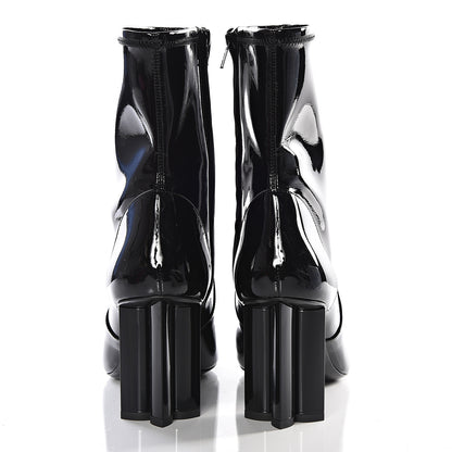 Louis Vuitton Patent Uniformes Silhouette Ankle Boots 39 Black 7 of 15