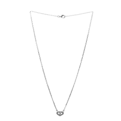 Cartier 18K White Gold Diamond Hearts and Symbols Necklace 3 of 7