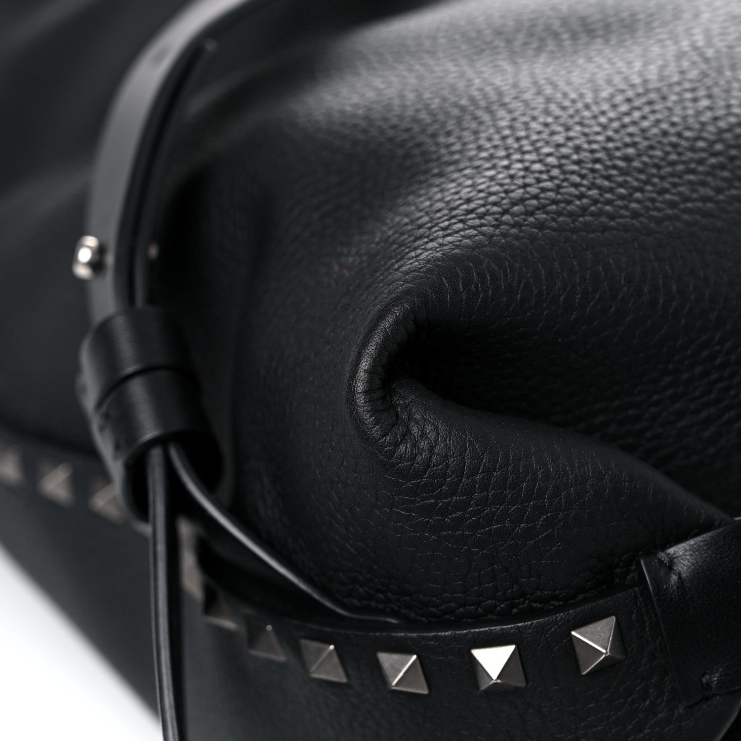 Valentino Garavani Grained Calfskin Rockstud Backpack Black 9 of 25