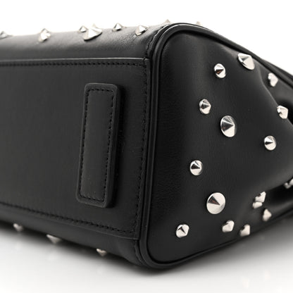 Versace Calfskin Spiked Small La Medusa Bag Black 9 of 9