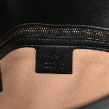 Gucci Calfskin Matelasse Small GG Marmont Shoulder Bag Black 6 of 13