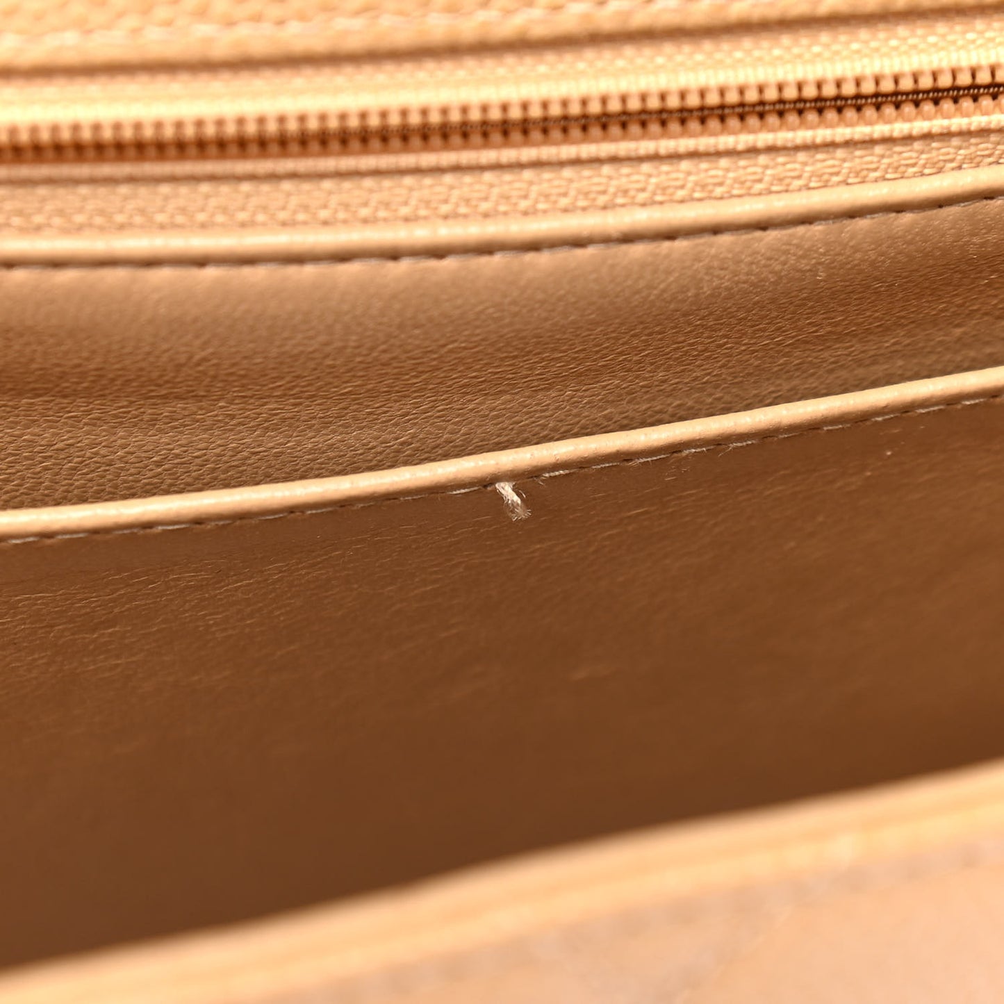 Caviar Quilted Jumbo Single Flap Beige