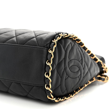 Chanel Calfskin Quilted Medium Chain Me Hobo Black 10 of 11