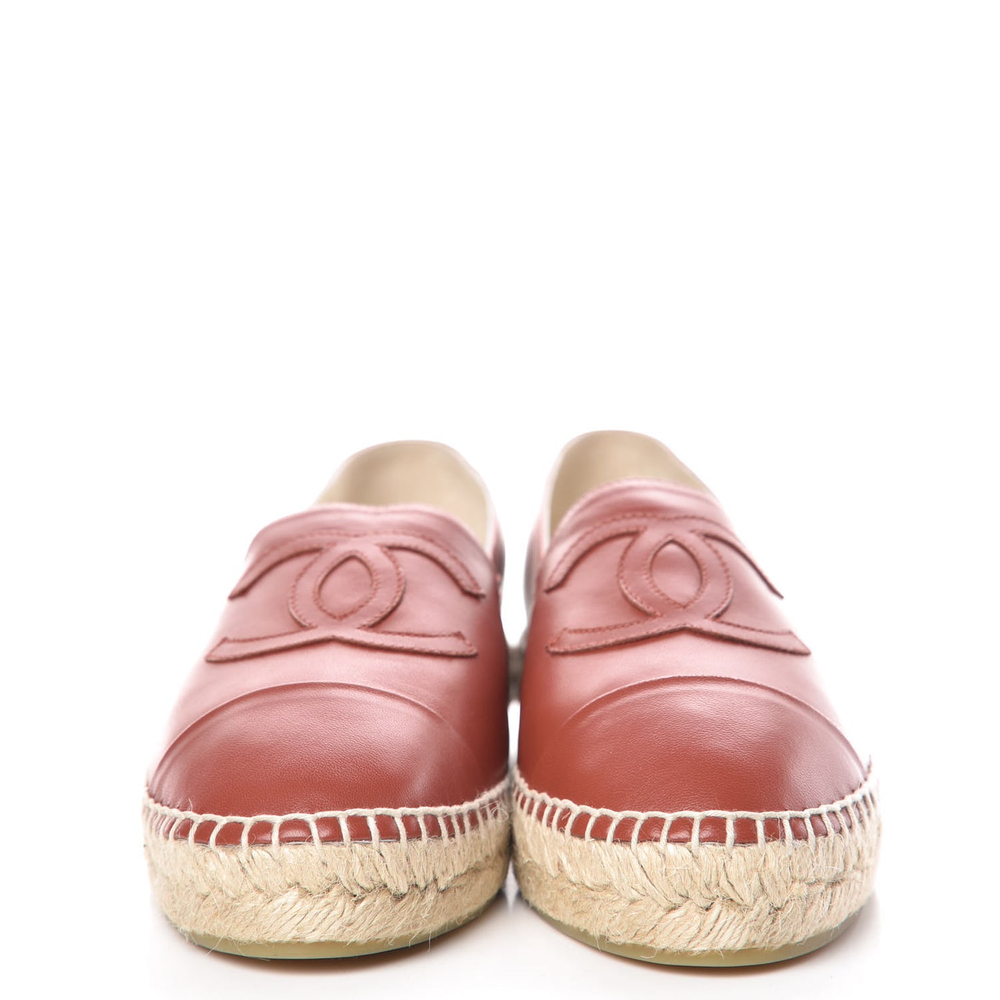 Lambskin CC Espadrilles 40 Brown