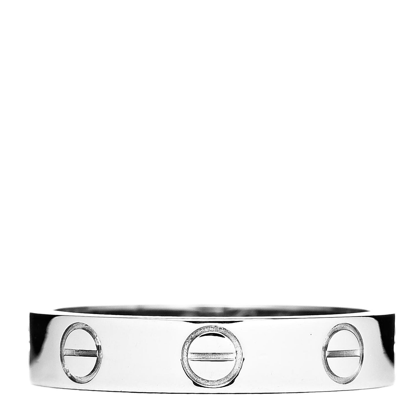 18K White Gold 3.5mm LOVE Wedding Band Ring 49 4.75