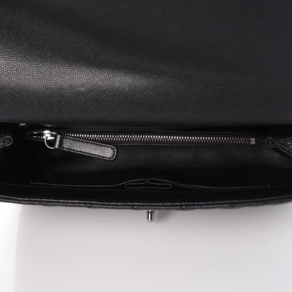 Chanel Caviar Lizard Quilted Small Coco Handle Flap Black 6 of 9