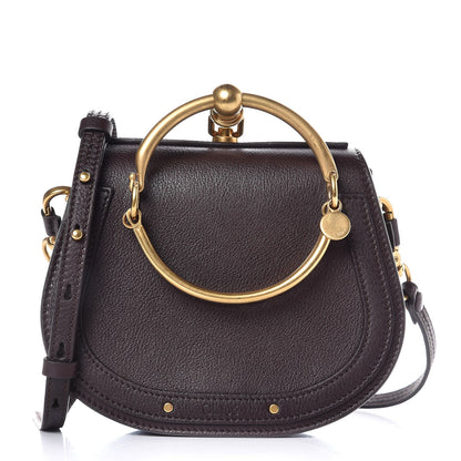 Chloe Calfskin Suede Small Nile Bracelet Bag Carbon Brown 1 of 8