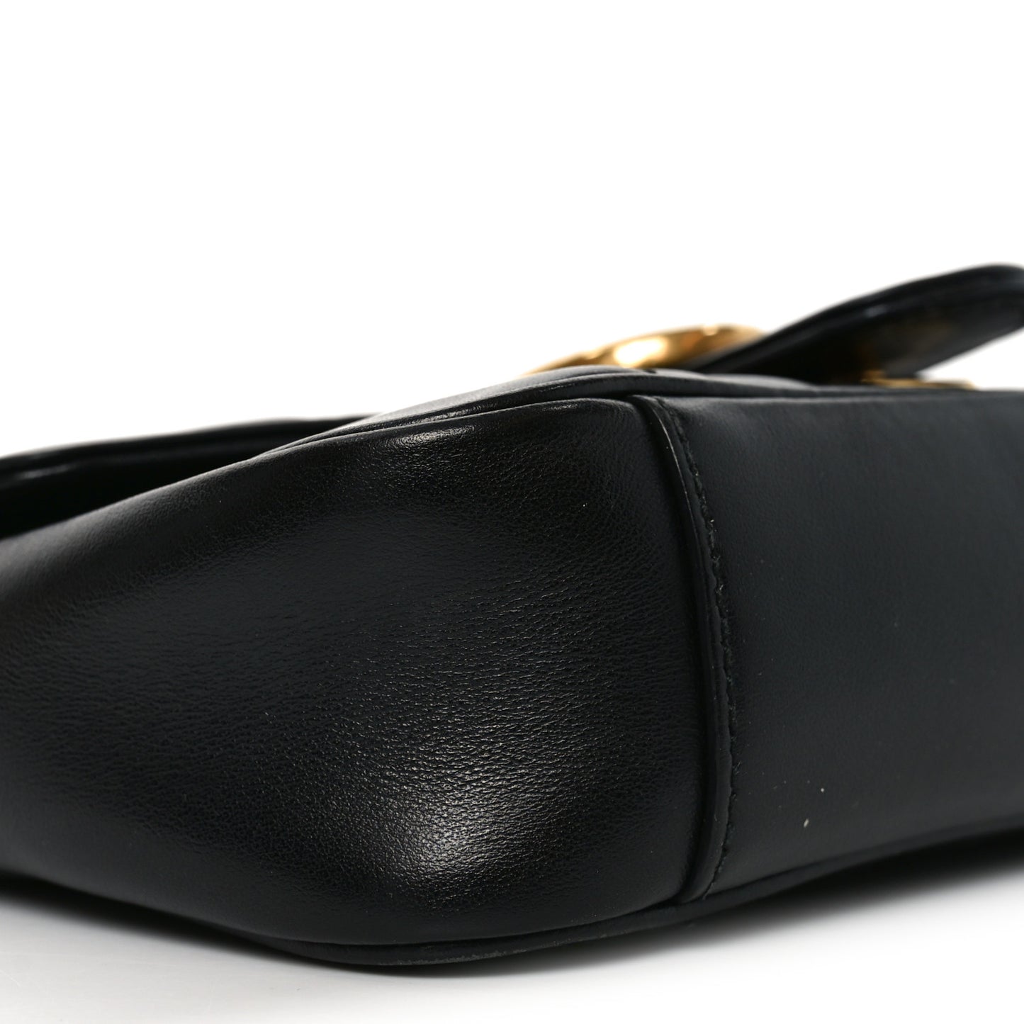Calfskin Matelasse Mini GG Marmont Shoulder Bag Black